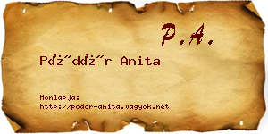 Pödör Anita névjegykártya